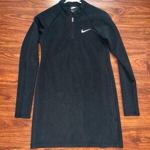 Nike Black Long Sleeve Zipper Dress
